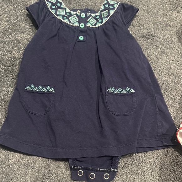 carters navy blue dress Toddler Girl Drop Waist Short-Sleeve Dress - Navy - Otter Avenue